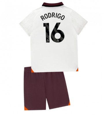 Maillot de foot Manchester City Rodri Hernandez #16 Extérieur enfant 2023-24 Manches Courte (+ pantalon court)